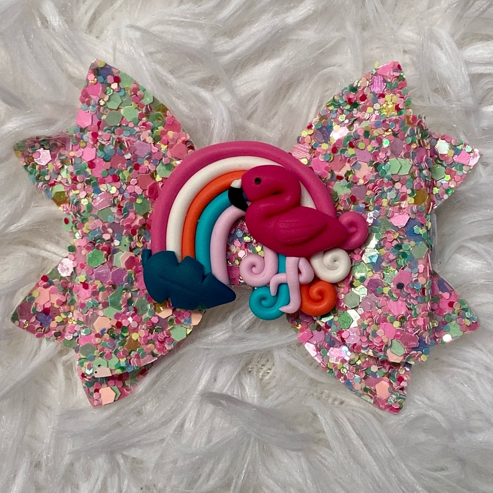Tropical Flamingo Bow